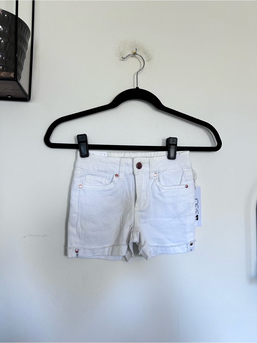 NWT Joes Jeans Kids White The Markie Mid Rise Jean Shorts Size 8 Youth
